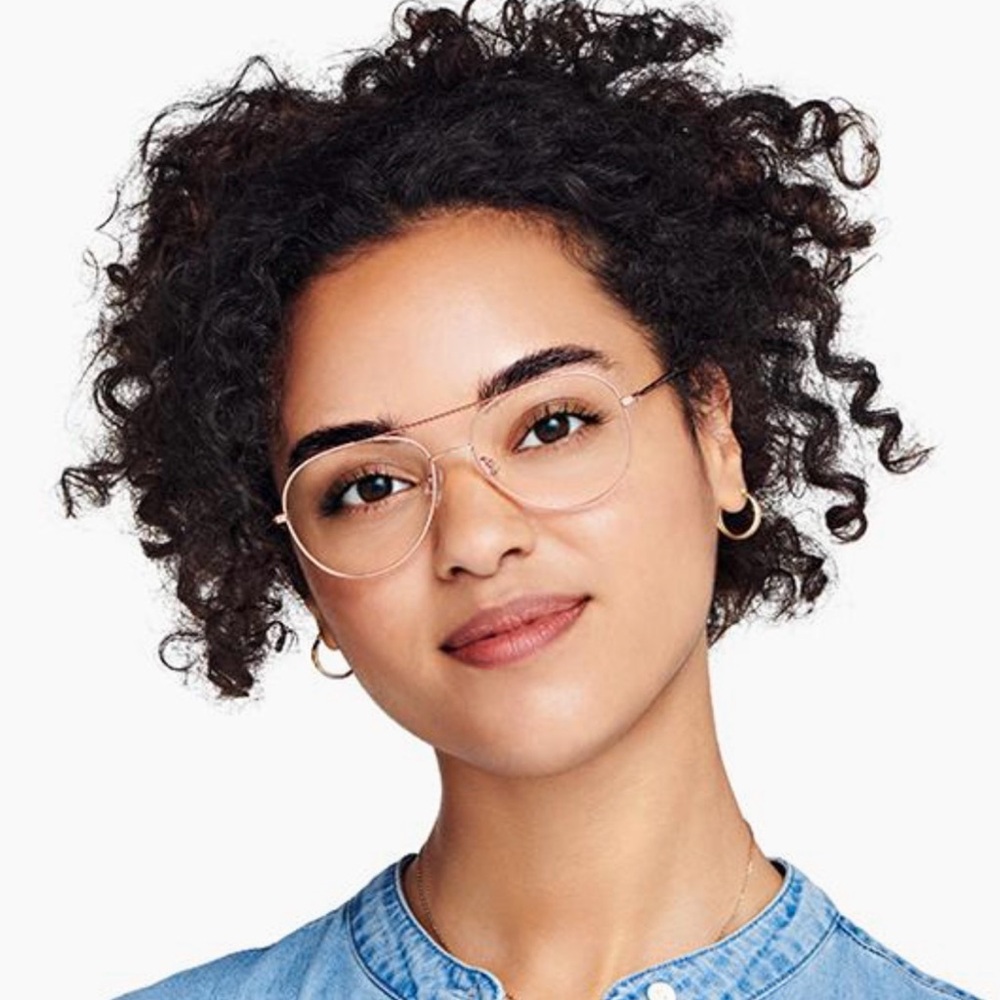 Warby Parker York glasses Rose Gold color
